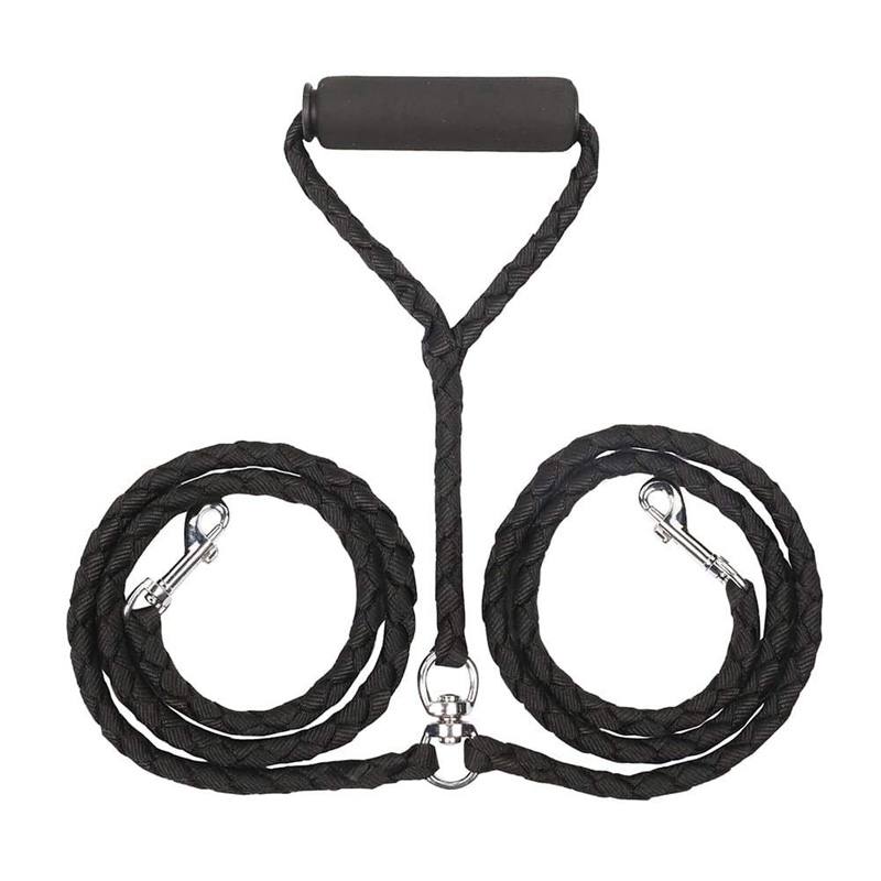 Braided Nylon Dual (2) Dog Leash