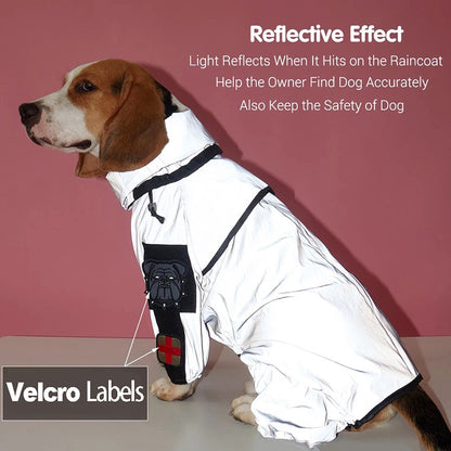 Reflective All-weather Waterproof Dog Rain Coat