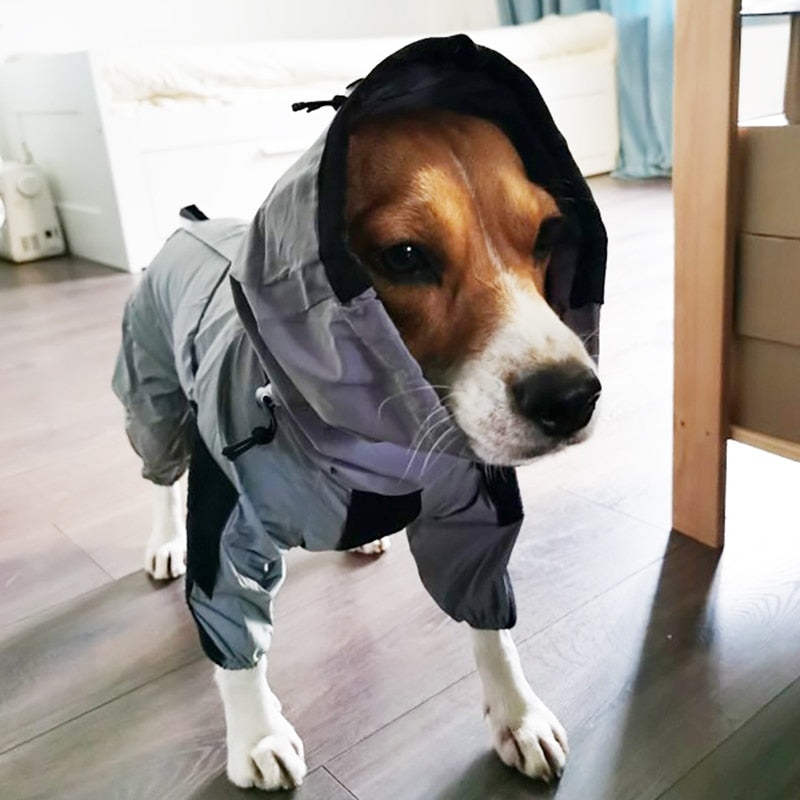 Reflective All-weather Waterproof Dog Rain Coat