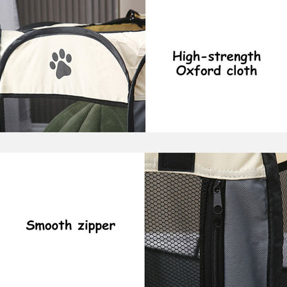Travel Buddy: Portable Pet Playpen for Adventurous Dogs and Their Companions