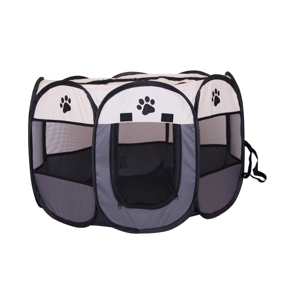 Travel Buddy: Portable Pet Playpen for Adventurous Dogs and Their Companions
