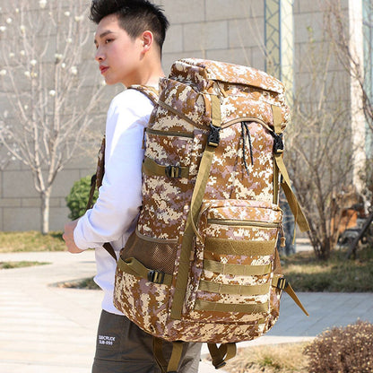 70L Waterproof Outdoor Camping & Hiking Backpack - Military Style
