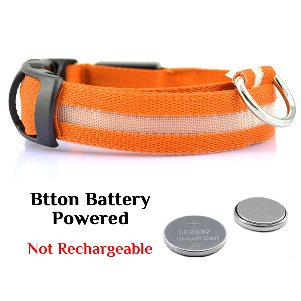 LED Waterproof Adjustable Dog Night Light Collar