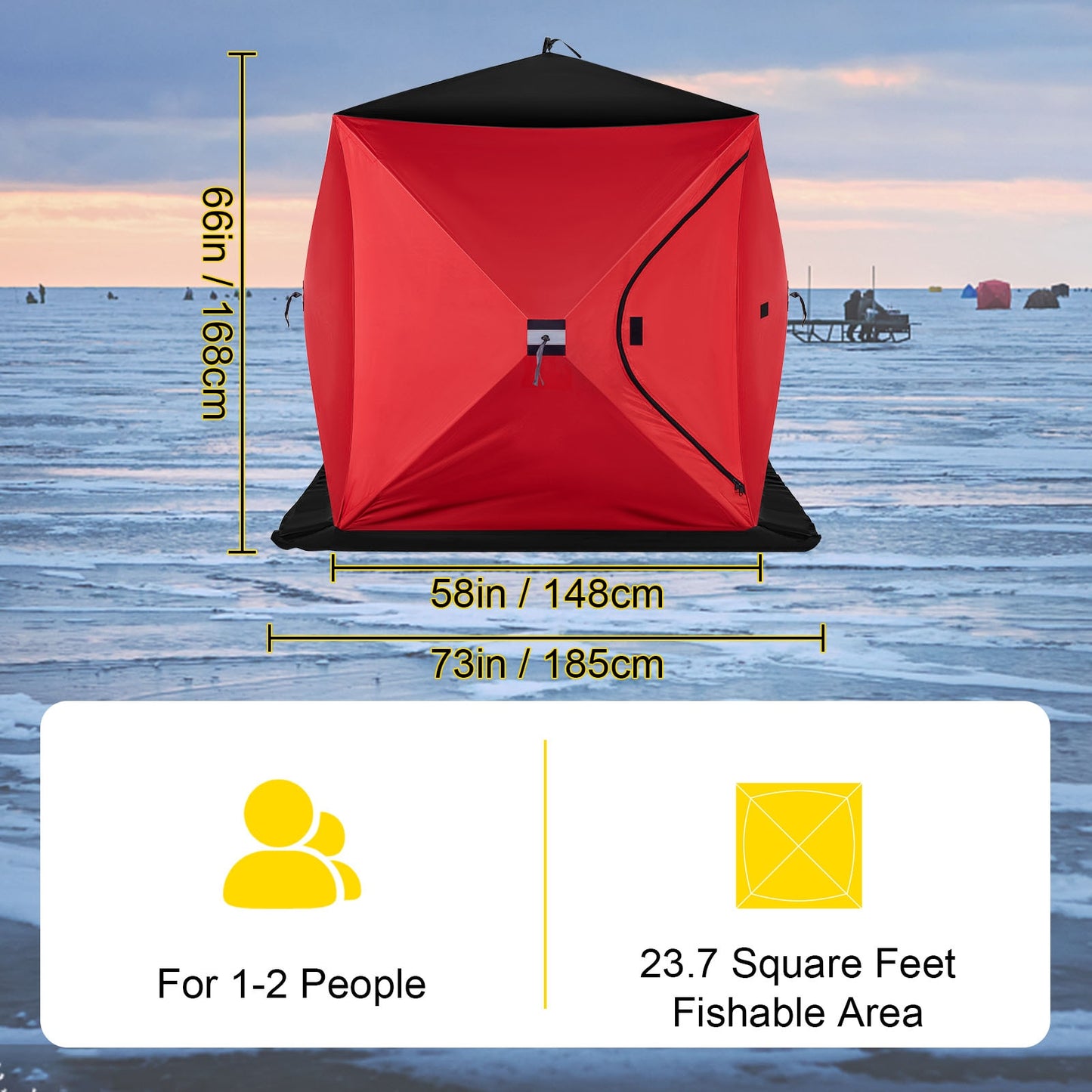 2-Person Oxford Fabric Waterproof Fishing Tent