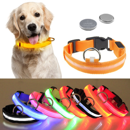LED Waterproof Adjustable Dog Night Light Collar