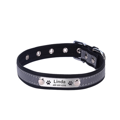 Reflective Personalized Dog Collar