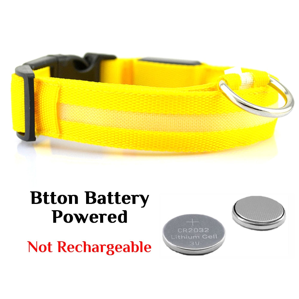 LED Waterproof Adjustable Dog Night Light Collar