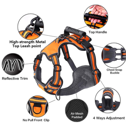 Reflective Breathable Adjustable Pet Harness