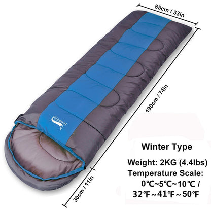 Best Sleeping Bag for Camping Gray with Blue