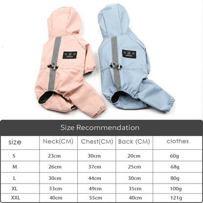 Waterproof Mesh Breathable Dog Raincoat