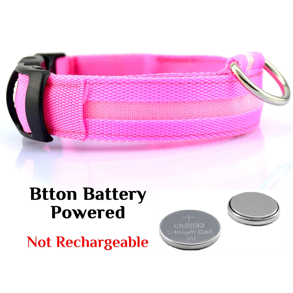 LED Waterproof Adjustable Dog Night Light Collar