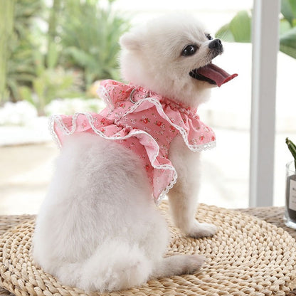 Floral Printed Harness Leash Set