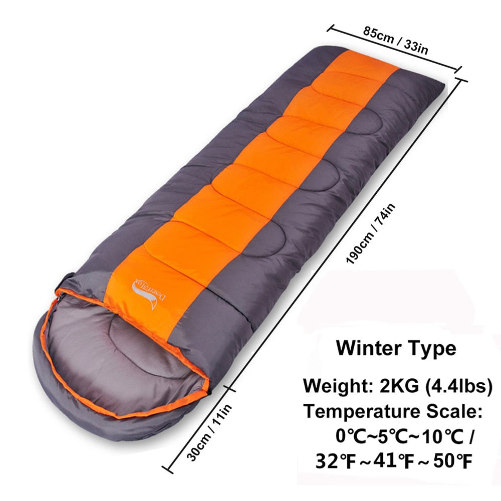 Best Sleeping Bag for Camping Gray with Orange