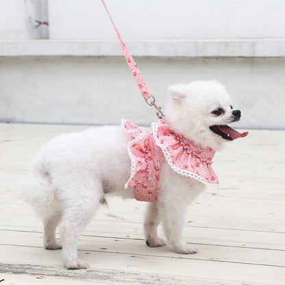 Floral Printed Harness Leash Set