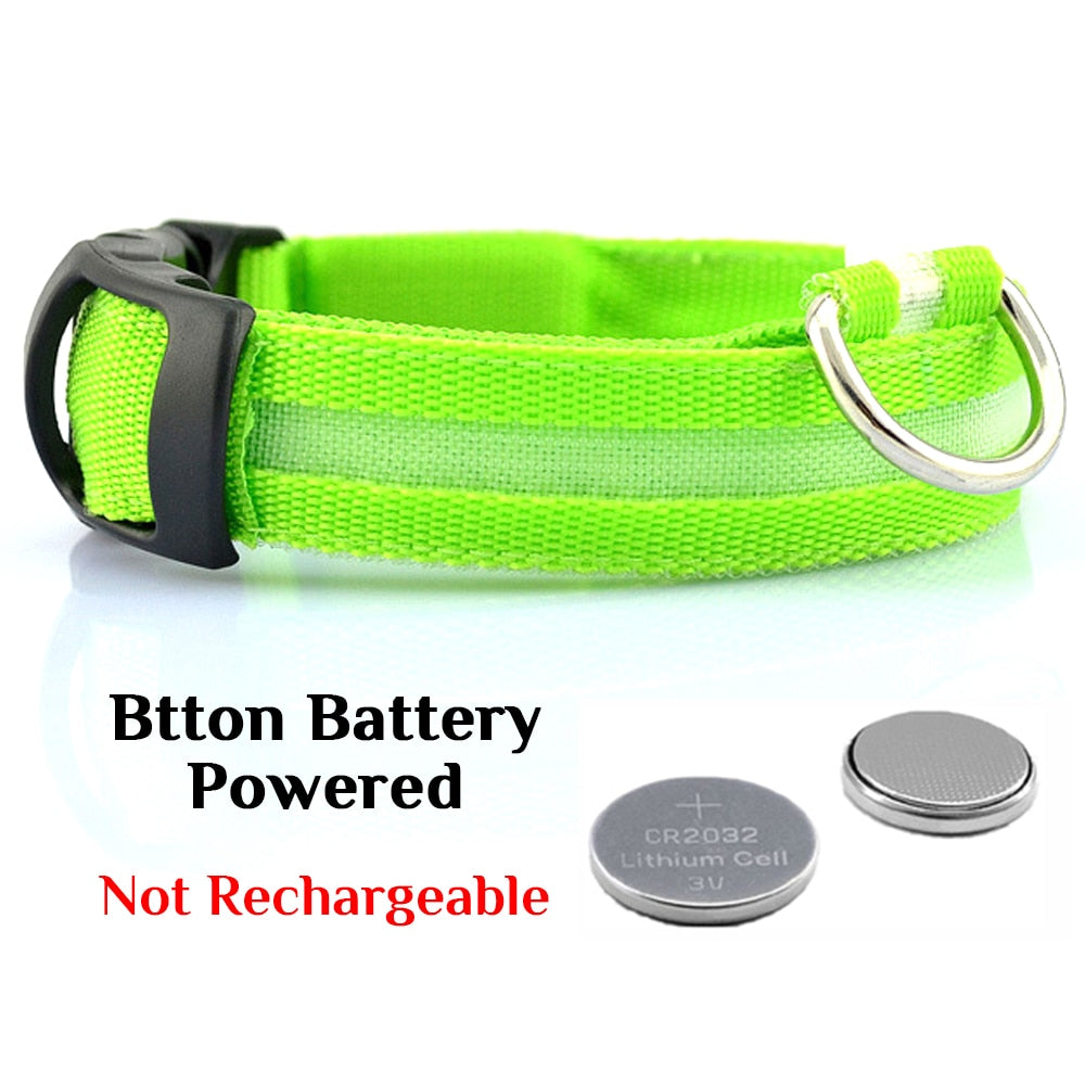 LED Waterproof Adjustable Dog Night Light Collar