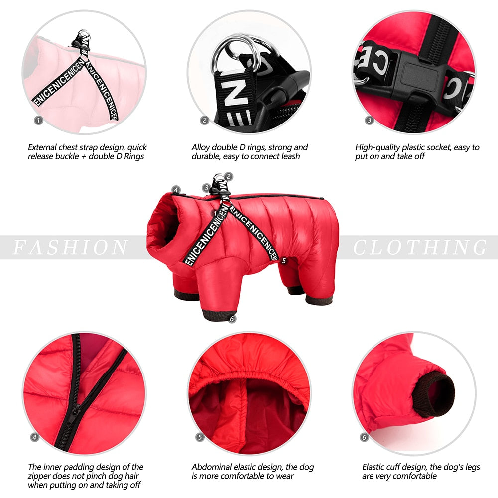 Super Warm Dog Coat With Harness