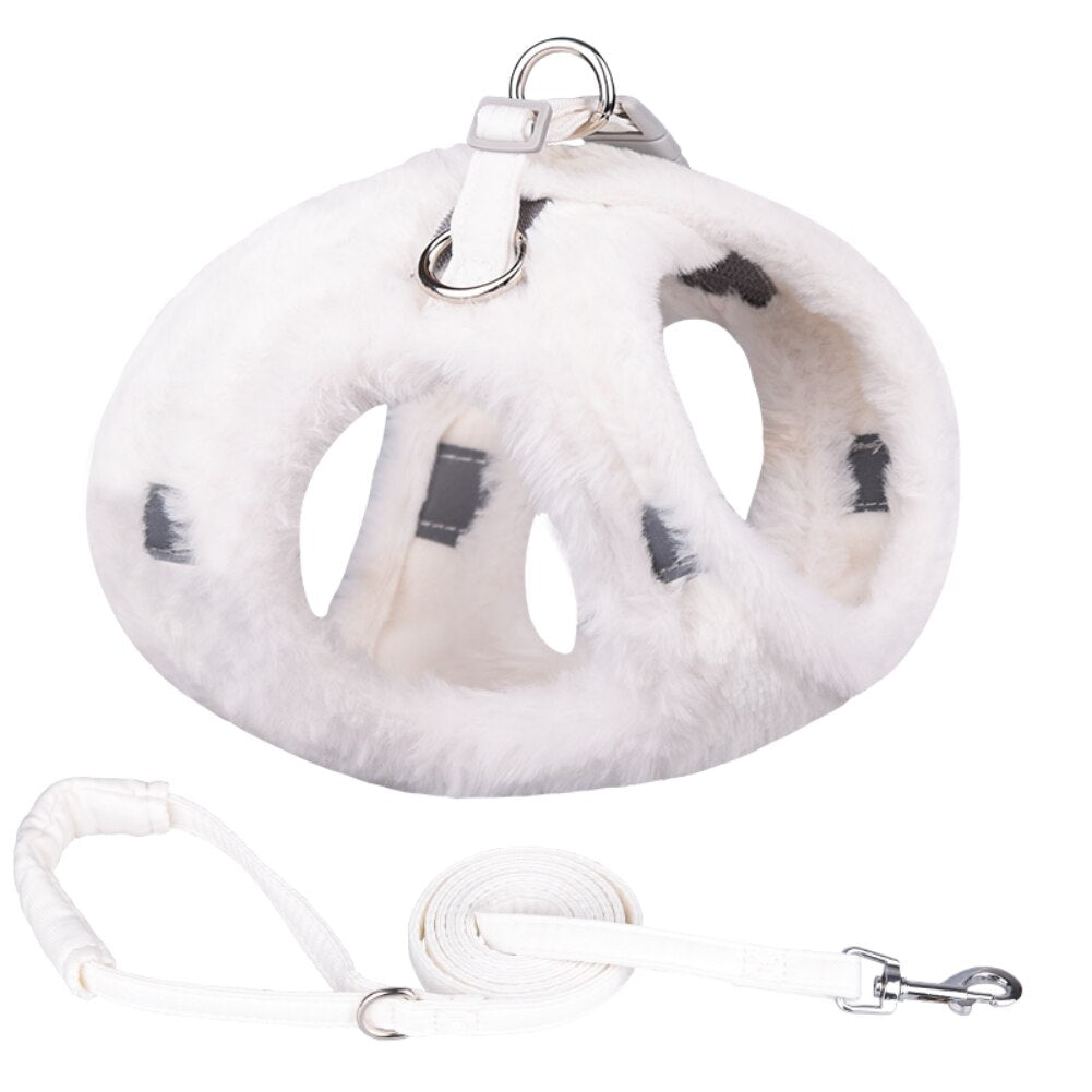 Winter Warm Fur Pet Dog Harness