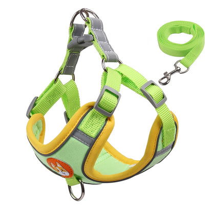 Reflect Light Dog Harness And Leash set
