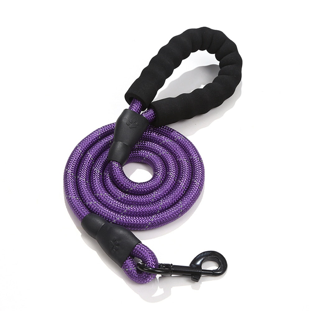 Comfortable Reflective Strong Dog Leash with Waste Bag Holder