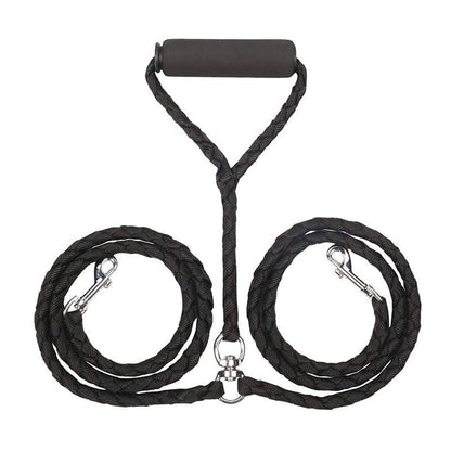 Braided Nylon Dual (2) Dog Leash