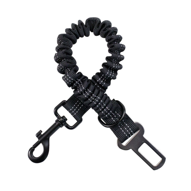 Reflective Safety Dog Seatbelt with Elastic Buffer - Suitable for Small, Medium, and Large Dogs