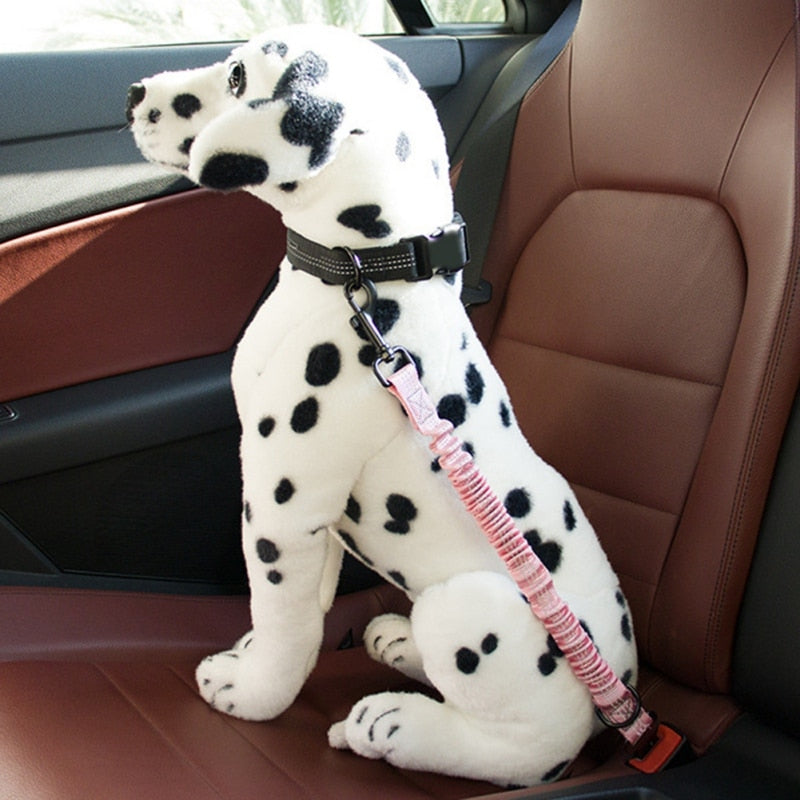 Reflective Safety Dog Seatbelt with Elastic Buffer - Suitable for Small, Medium, and Large Dogs