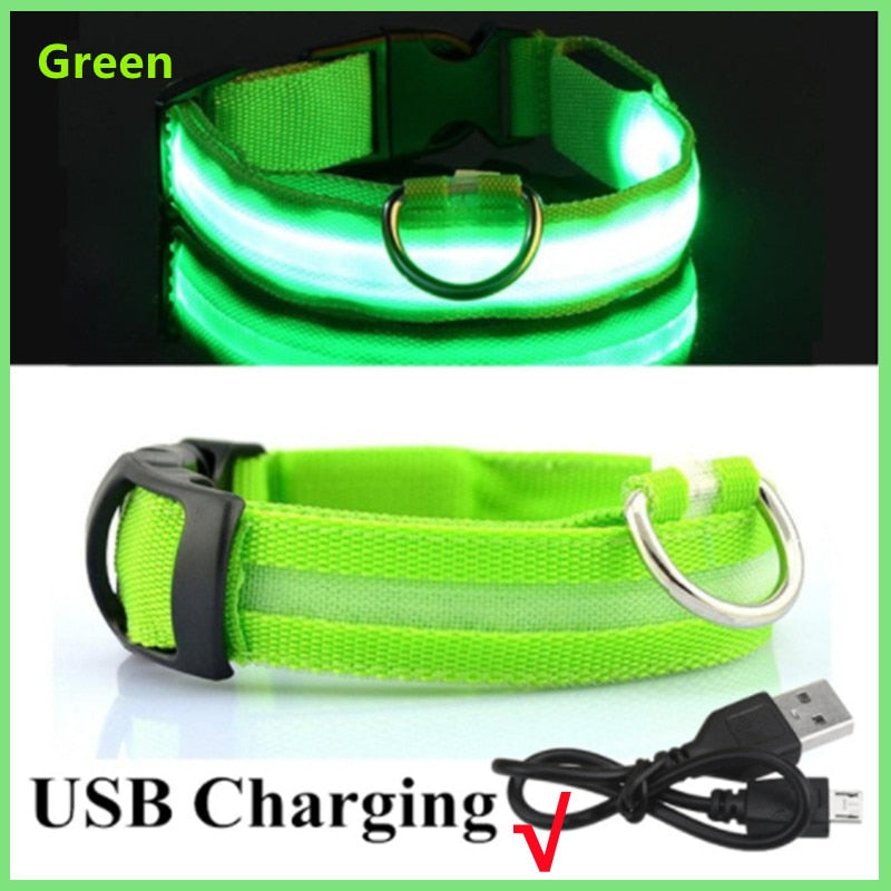 Adjustable Flashing Rechargeable Luminous Collar