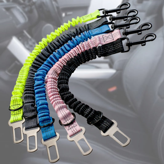 Reflective Safety Dog Seatbelt with Elastic Buffer - Suitable for Small, Medium, and Large Dogs