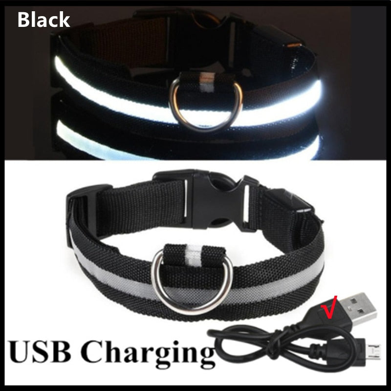 Adjustable Flashing Rechargeable Luminous Collar