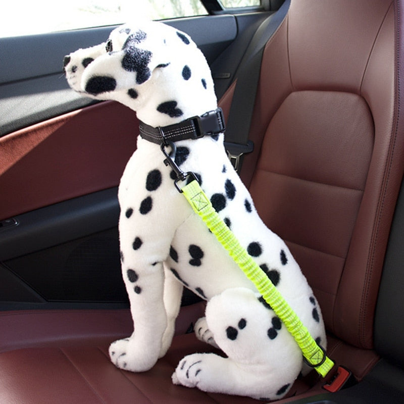Reflective Safety Dog Seatbelt with Elastic Buffer - Suitable for Small, Medium, and Large Dogs