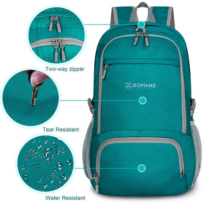 Foldable Water Resistant Hiking Daypack Travel Backpack
