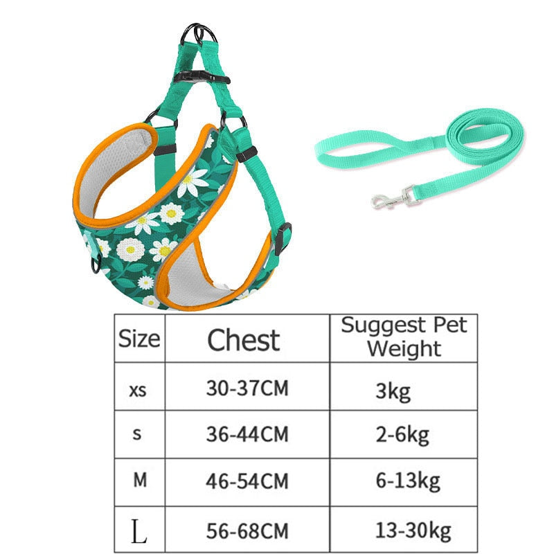 Reflective Pet Dog Harness And Leash Set