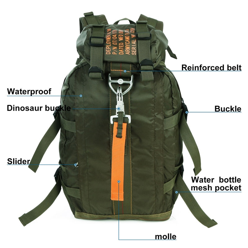 Flight Parachute Pack Nylon Travel Backpack