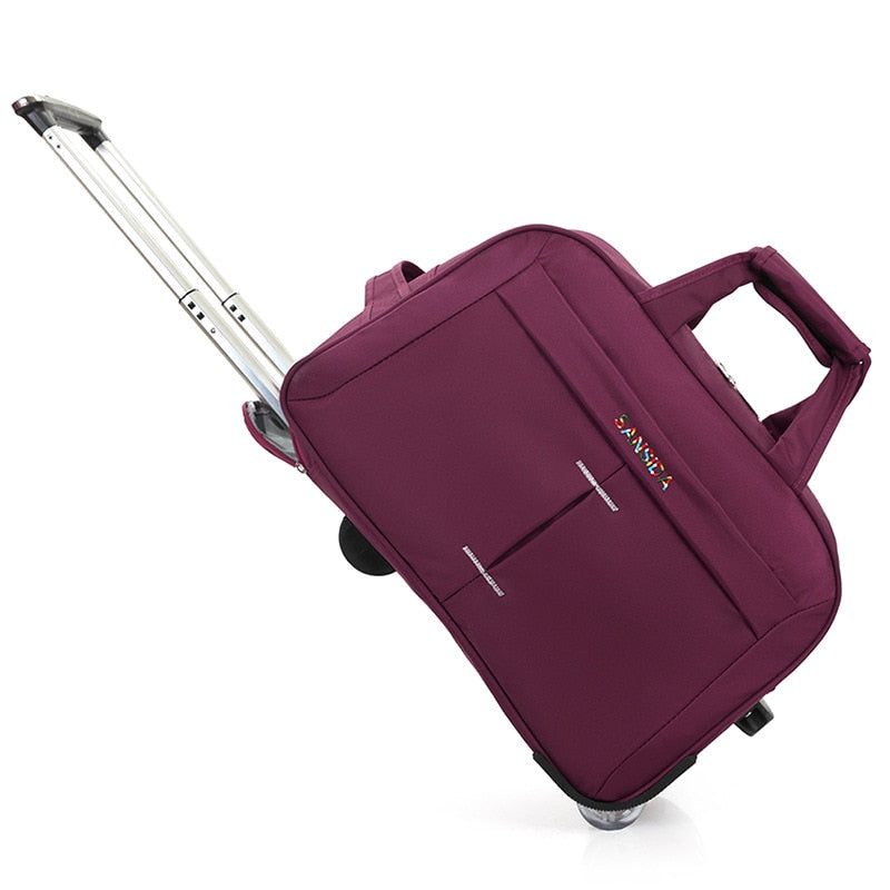 Oxford Waterproof Travel Suitcase with Wheels