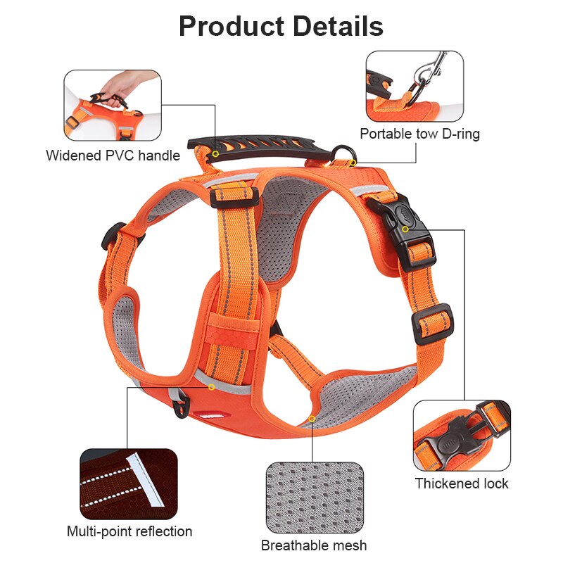 Reflective Breathable Adjustable Dog Harness