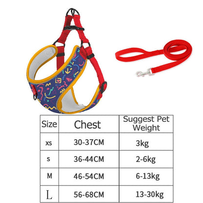 Reflective Pet Dog Harness And Leash Set