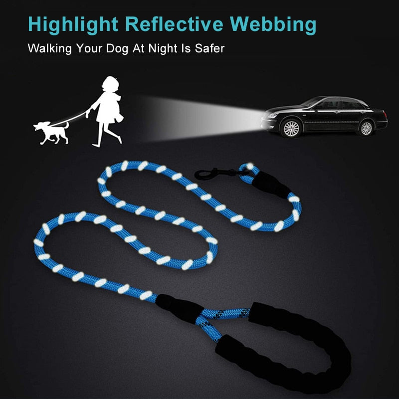 Reflective Strong Nylon Leash Training Safety Dog Leashes