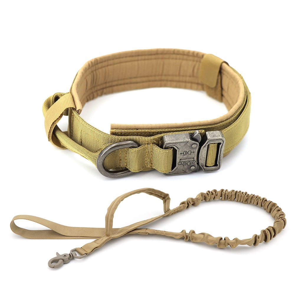 PETRAVEL Adjustable Tactical Dog Collar & Leash Set