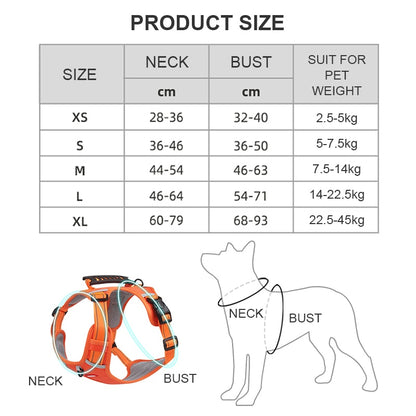 Reflective Breathable Adjustable Dog Harness