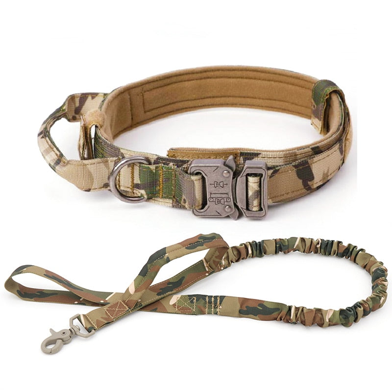 PETRAVEL Adjustable Tactical Dog Collar & Leash Set