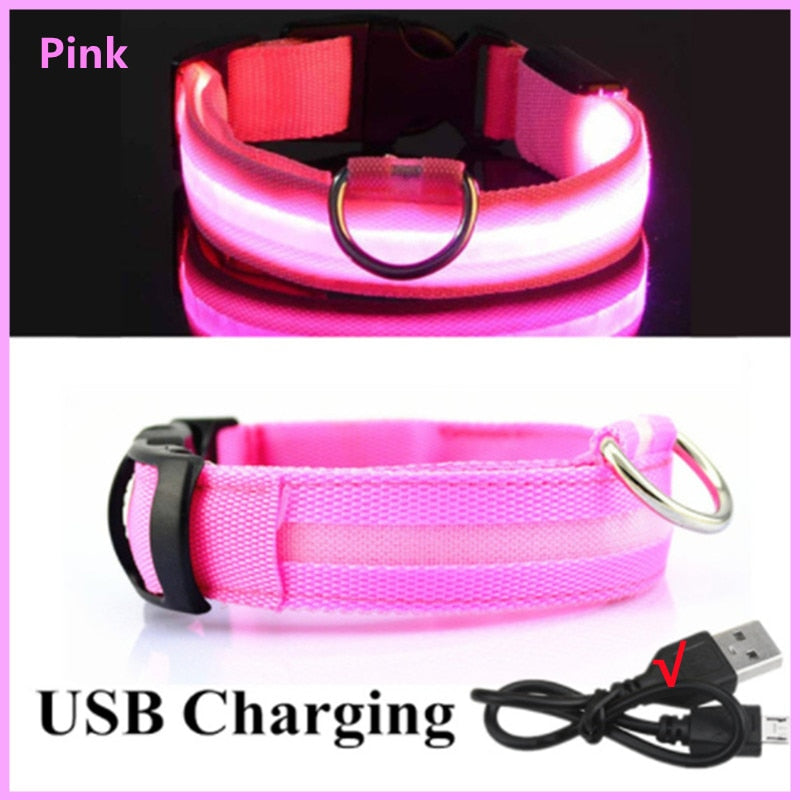 Adjustable Flashing Rechargeable Luminous Collar