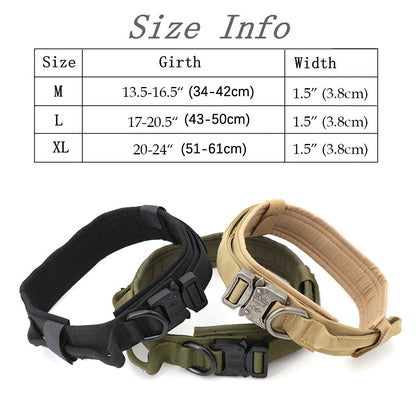 PETRAVEL Adjustable Tactical Dog Collar & Leash Set